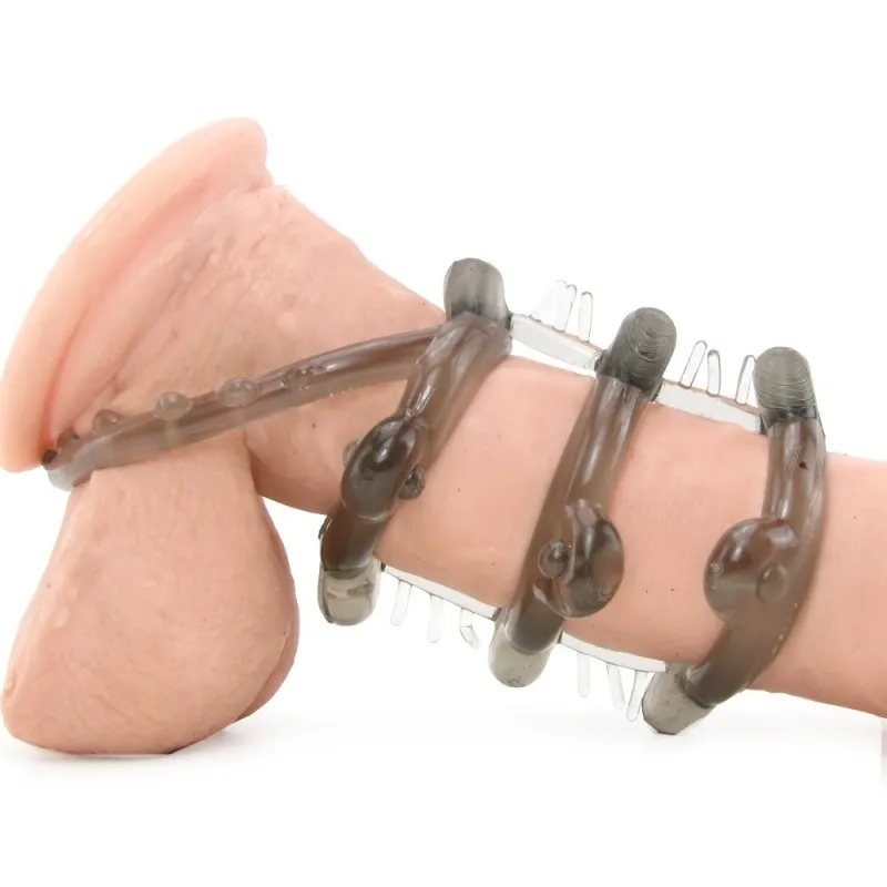 Изображение  Серая утяжка для мошонки и пениса Ninja