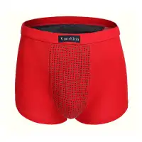 Изображение  Красные мужские био трусы Vince Klein c турмалином для потенции XL