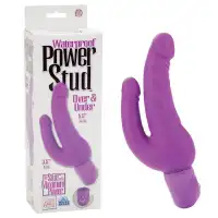 Изображение  Фиолетовый виброфаллос для двойного проникновения Power Stud