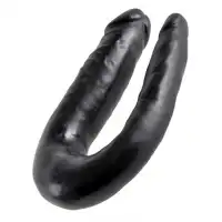 Изображение PipeDream, США Двойной фаллос King Cock U-Shaped Small Double Trouble Black