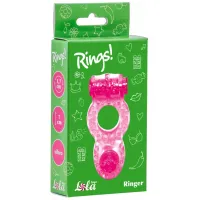 Изображение Lola Toys, Россия Тянущееся виброкольцо для эрекции Rings Ringer Pink