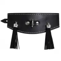 Фото PECADO B.D.S.M Ошейник из натуральной кожи с кисточками Pecado