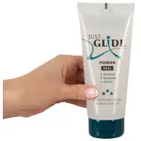 Изображение JustGlide, Германия Веганский лубрикант JustGlide Premium Anal с гиалуроном и пантенолом 200 мл