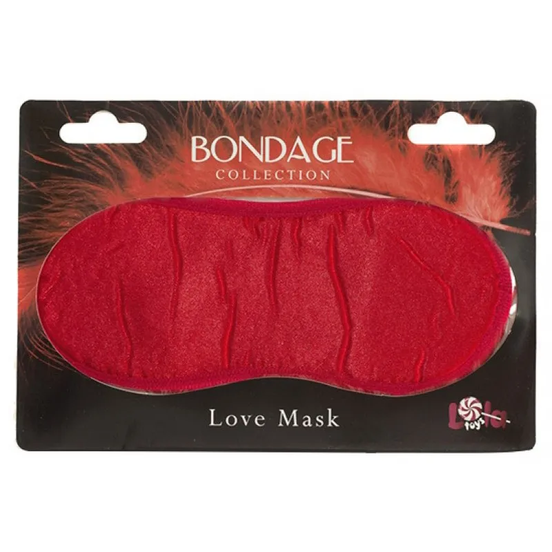 Изображение KISSEXPO Красная маска на глаза Love Mask Bondage