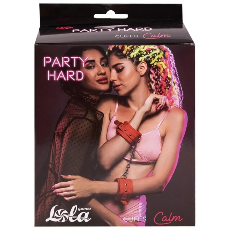 Фото Lola Toys, Россия Розовые наручники с металлической цепью Party Hard Calm Pink