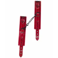 Изображение Lola Toys, Россия Красные лаковые наручники Party Hard Bizzare на металлической цепи