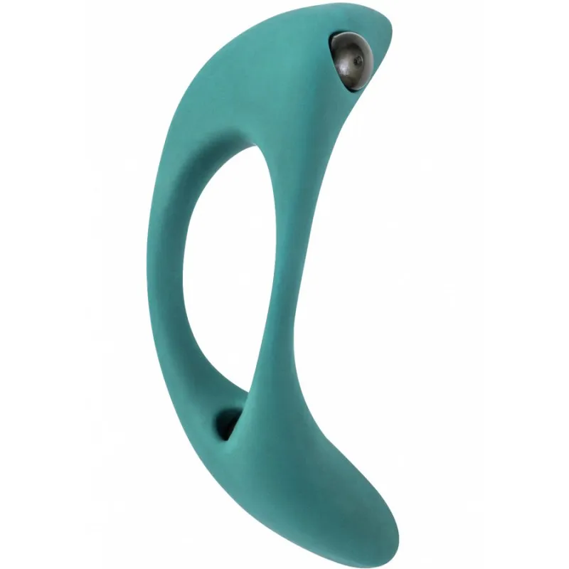 Изображение Lola Toys, Россия Эрекционное кольцо с двойной вибростимуляцией Pure Passion Lunar Green