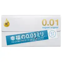 Фото Sagami, Япония Полиуретановые презервативы Sagami Original 0,01 Extra Lub 12 шт
