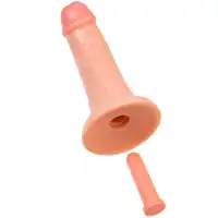 Фото  Реалистичный фаллоимитатор с отверстием для коннектора RealStick Caliber 20 см