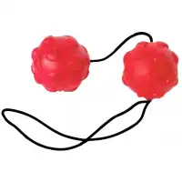 Фото  Красные вагинальные шарики со смещенным центром Sweet Hearts Duo Loveballs
