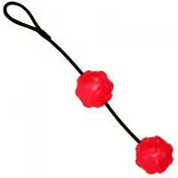 Фото  Красные вагинальные шарики со смещенным центром Sweet Hearts Duo Loveballs
