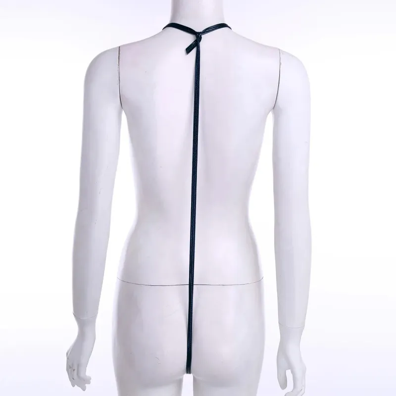 Изображение KISSEXPO Черное пикантное боди с открытой грудью