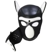 Изображение KISSEXPO Фетиш-маска собаки Angry Dog L черно-белая