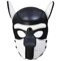 Изображение KISSEXPO Фетиш-маска собаки Angry Dog L черно-белая