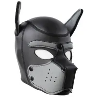 Фото KISSEXPO Фетиш-маска собаки Angry Dog L черно-серая