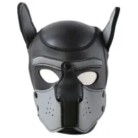 Фото KISSEXPO Фетиш-маска собаки Angry Dog L черно-серая