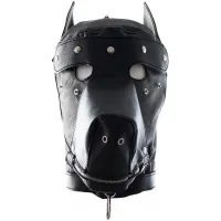 Фото KISSEXPO Маска-шлем собаки на шнуровке черная