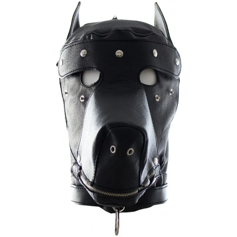 Фото KISSEXPO Маска-шлем собаки на шнуровке черная