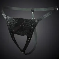 Изображение Sitabella, Россия Трусики для страпона с заклепками из натуральной кожи со штырьком Sitabella