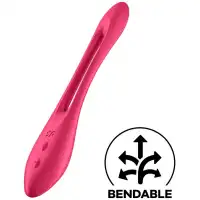 Фото Satisfyer, Германия Многофункциональный вибратор для пар с гибкой основой Satisfyer Elastic Joy Red