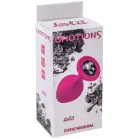 Изображение  Анальная пробка Emotions Cutie Medium Pink Black Crystal