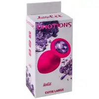 Изображение  Анальная пробка Emotions Cutie Large Pink Dark Purple Crystal