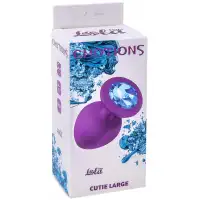 Фото  Анальная пробка Emotions Cutie Large Purple Light Blue Crystal
