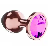 Фото Lola Toys, Россия Анальная пробка Diamond Quartz Shine S розовое золото