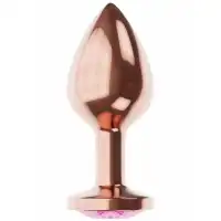 Фото Lola Toys, Россия Анальная пробка Diamond Quartz Shine S розовое золото