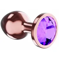 Изображение Lola Toys, Россия Анальная пробка Diamond Amethyst Shine S розовое золото