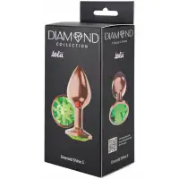Изображение Lola Toys, Россия Анальная пробка Diamond Emerald Shine S розовое золото