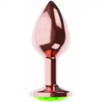 Изображение Lola Toys, Россия Анальная пробка Diamond Emerald Shine S розовое золото
