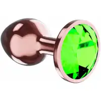 Изображение Lola Toys, Россия Анальная пробка Diamond Emerald Shine S розовое золото