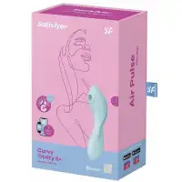 Фото Satisfyer, Германия Вакуумный смарт-стимулятор для клитора и точки G Satisfyer Curvy Trinity 5+ голубой