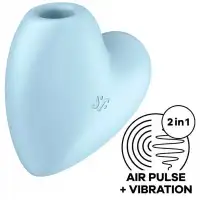 Изображение Satisfyer, Германия Вакуумно-волновой стимулятор с вибрацией Satisfyer Cutie Heart голубой