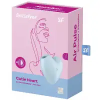 Изображение Satisfyer, Германия Вакуумно-волновой стимулятор с вибрацией Satisfyer Cutie Heart голубой