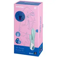 Фото Satisfyer, Германия Расширяющийся смарт-вибратор с клиторальным стимулятором Satisfyer Air Pump Bunny 5+ зеленый