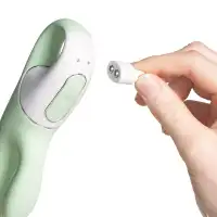 Фото Satisfyer, Германия Расширяющийся смарт-вибратор с клиторальным стимулятором Satisfyer Air Pump Bunny 5+ зеленый