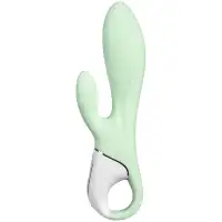 Фото Satisfyer, Германия Расширяющийся смарт-вибратор с клиторальным стимулятором Satisfyer Air Pump Bunny 5+ зеленый