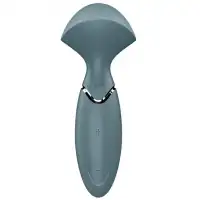 Фото Satisfyer, Германия Перезаряжаемый мини-массажер с вибрацией Satisfyer Mini Wand-er серый ДЕФОРМИРОВАННАЯ УПАКОВКА