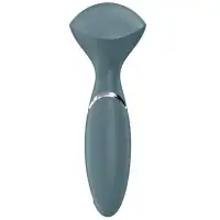 Фото Satisfyer, Германия Перезаряжаемый мини-массажер с вибрацией Satisfyer Mini Wand-er серый ДЕФОРМИРОВАННАЯ УПАКОВКА