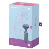 Фото Satisfyer, Германия Перезаряжаемый мини-массажер с вибрацией Satisfyer Mini Wand-er серый ДЕФОРМИРОВАННАЯ УПАКОВКА