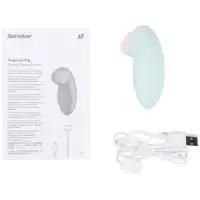 Фото Satisfyer, Германия Перезаряжаемый смарт-стимулятор с вибрацией Satisfyer Tropical Tip Blue