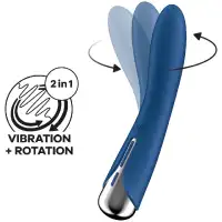 Фото Satisfyer, Германия Вибратор для точки G с ротацией Satisfyer Spinning Vibe 1 Blue