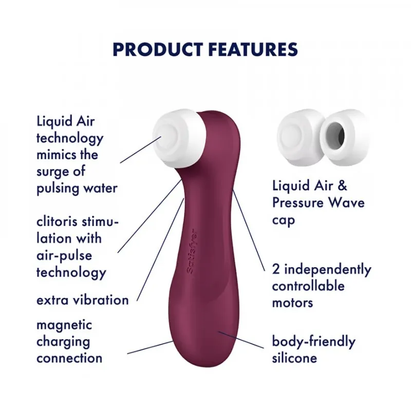 Фото Satisfyer, Германия Вакуумно-волновой бесконтактный смарт-стимулятор Satisfyer Pro 2 Generation 3 Connect App Red