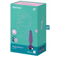 Изображение Satisfyer, Германия Анальный смарт-стимулятор с вибрацией Satisfyer Plug-ilicious 1 фиолетовый ДЕФОРМИРОВАННАЯ УПАКОВКА