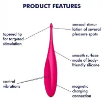 Изображение Satisfyer, Германия Точечный вибростимулятор Satisfyer Twirling Fun фуксия