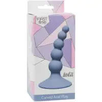 Lola Toys, Россия Анальная елочка на присоске First Time Ribbed Plug Blue — купить в Минске Фото Lola Toys, Россия Анальная елочка на присоске First Time Ribbed Plug Blue