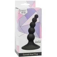 Изображение Lola Toys, Россия Анальная елочка на присоске First Time Ribbed Plug Black