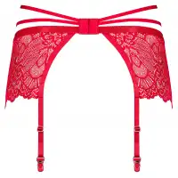 Изображение Obsessive, Польша Красный кружевной пояс для чулок со стрепами Loventy L/XL